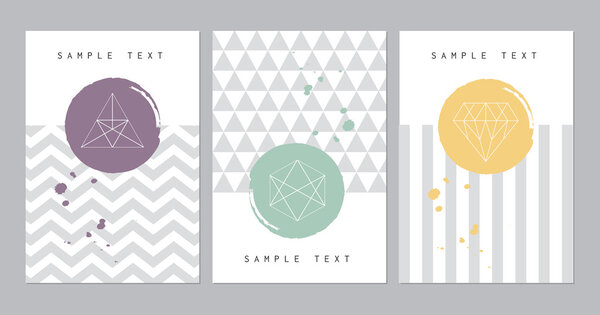 Set of cards for invitation, business card, poster or banner designs