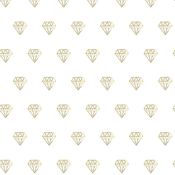 Padrão de diamante brilhante dourado —  Vetores de Stock