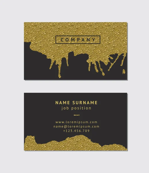 Business card with golden detail — Stock Vector