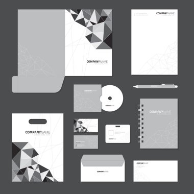 İleti örneği şablon tasarım. Kurumsal Kimlik iş kümesi.