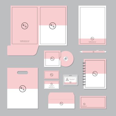 Sabit kalıp çizmek. Kurumsal Kimlik iş kümesi.