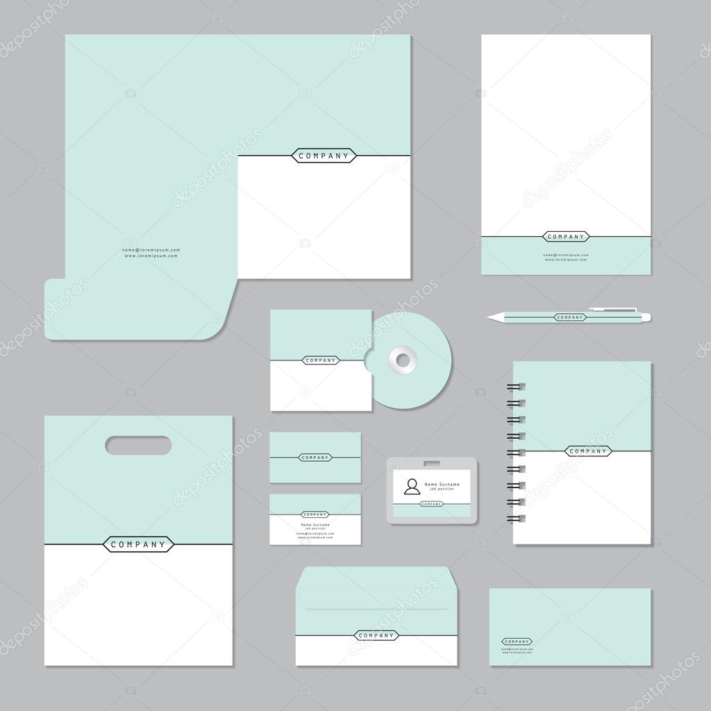 Stationary template design. Corporate identity business set.