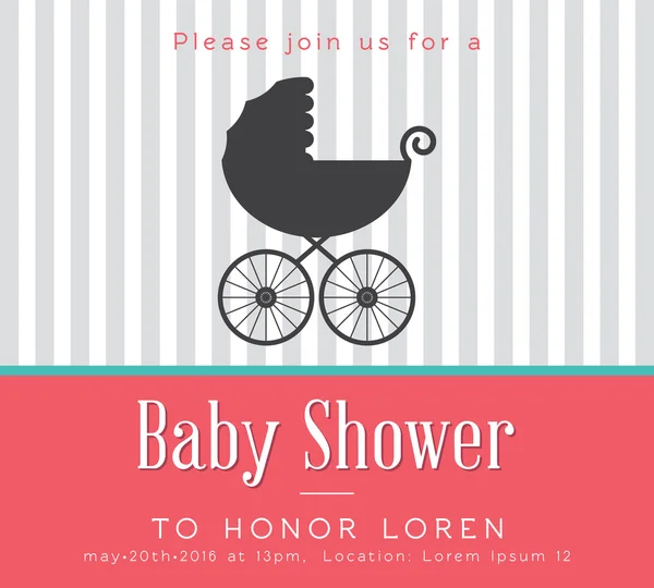 Baby Shower Invitation — Stock Vector