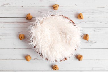 Kurabiyeli yeni doğmuş dijital arkaplan.