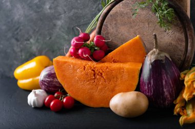 sonbahar sebzeleri ile natürmort