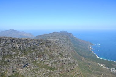 Table Mountain Cape Town, Güney Afrika en üstten görüntülemek.