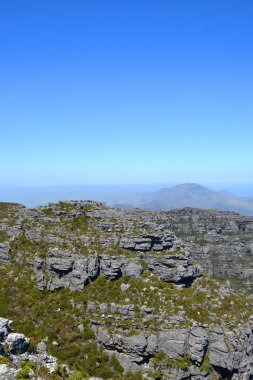 Table Mountain Cape Town, Güney Afrika en üstten görüntülemek.