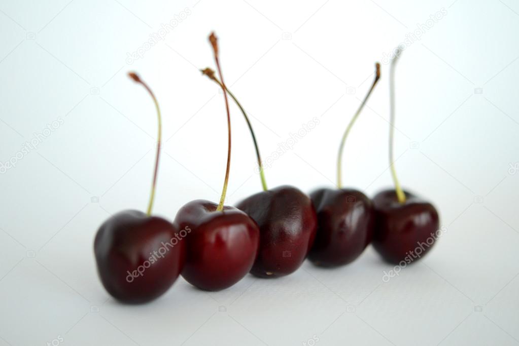 Fresh black cherries