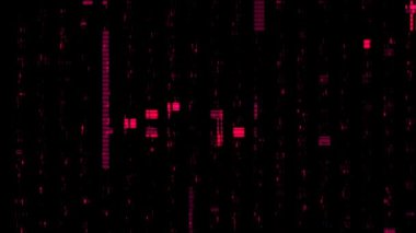 Birçok geçiş ve bükme kirişleri siyah arka planda izole edilmiş. Animasyon. Renkli çizgilerin birçok bağlantısı bir noktada toplanır ve sonra kaybolur..