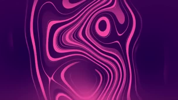 Stylish 3D Abstract Animation Color Wavy Smooth Wall (em inglês). Conceito Multicolor Liquid Pattern. Roxo Azul ondulado Reflexão Superfície Macro. Fluxo de abstração de fluidos coloridos na moda. Textura Gradiente bonita — Vídeo de Stock