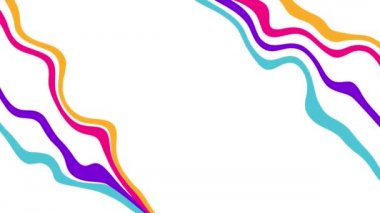 Renkli soyut satırlara sahip beyaz arkaplan, metin için boşluk