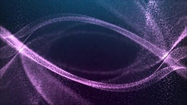 Soyut dijital parçacık dalgası ve ışık soyut arkaplan, animasyon siber veya teknoloji arka planı.