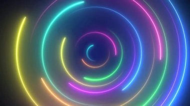 Soyut dijital neon çizgileri arkaplanı