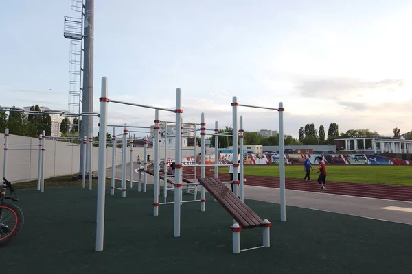 Saratov Russia Maj 2021 Lekkoatletyka Biegowa Sportowy Teren Treningowy — Zdjęcie stockowe