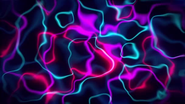 Bright Abstract Neon Multicolor Lines Looped Animation Video Background