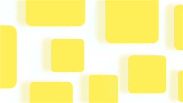 Fond animé jaune. Effets vidéo, scintillement des carrés. — Video