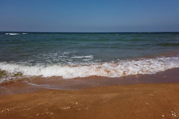 Fala Morza Plaży Piaskowej — Zdjęcie stockowe
