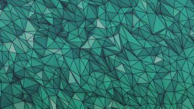 Mavi poligonal geometrik yüzeyi. bilgisayar sorunsuz döngü soyut hareket arka plan oluşturulur. 4k Uhd 3840 x 2160