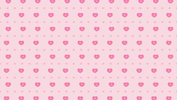 Рожевий Візерунок Серцями Тема Любові Весілля Річниці Валентина Фестиваль Любовного — стокове відео