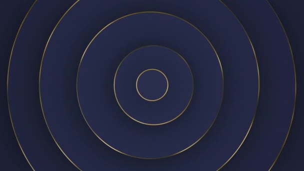 Resumo Fundos Luxo Círculos Whith Azul Ouro — Vídeo de Stock