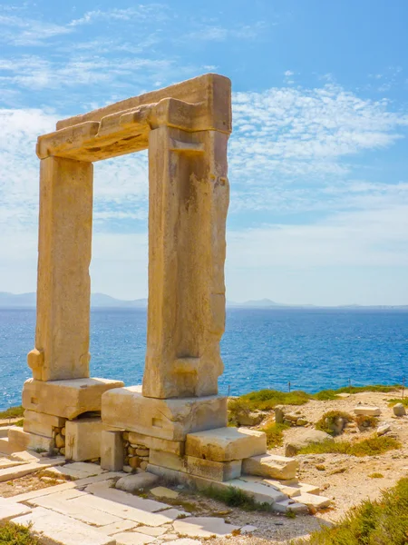 Portara - Harabeleri, antik Delos Apollon Tapınağı — Stok fotoğraf
