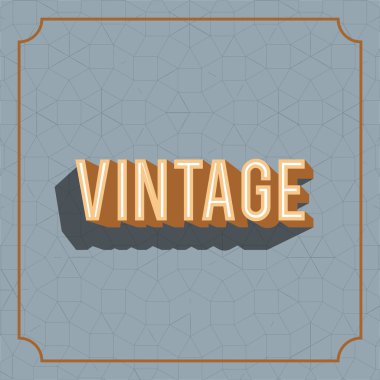 Vintage, retro tasarım kümesi