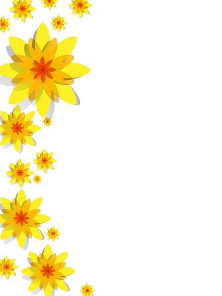 Flores amarillas de primavera — Vector de stock