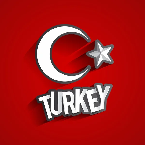 Turkse vlag — Stockvector