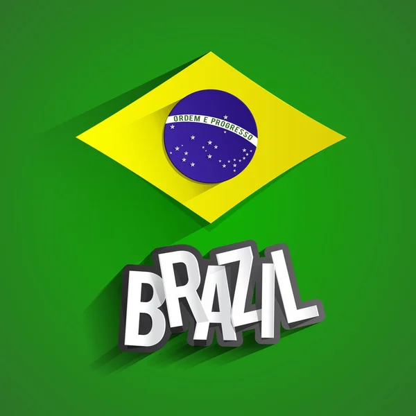 Brasiliansk flagga — Stock vektor
