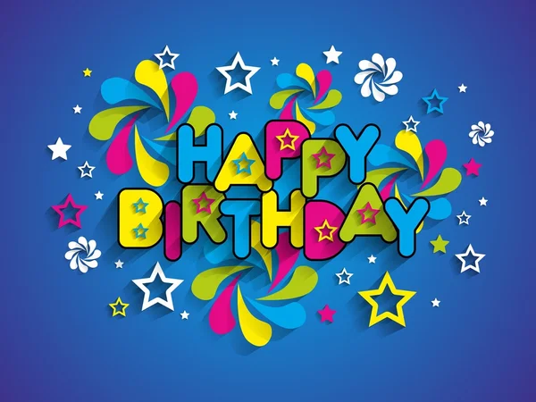 Happy Birthday Greeting Card — Stock Vector