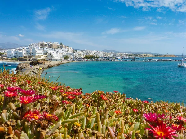 Hora view, die Hauptstadt der Insel Naxos — Stockfoto