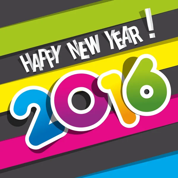 Frohes neues Jahr 2016 — Stockvektor