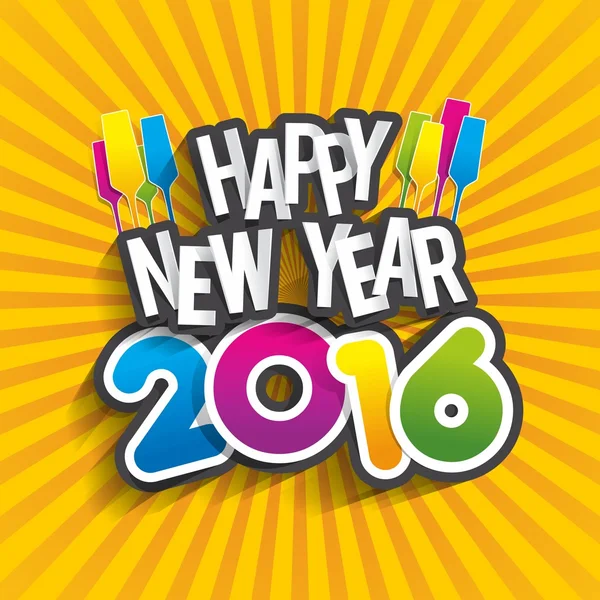 Happy new year 2016 — Stock Vector