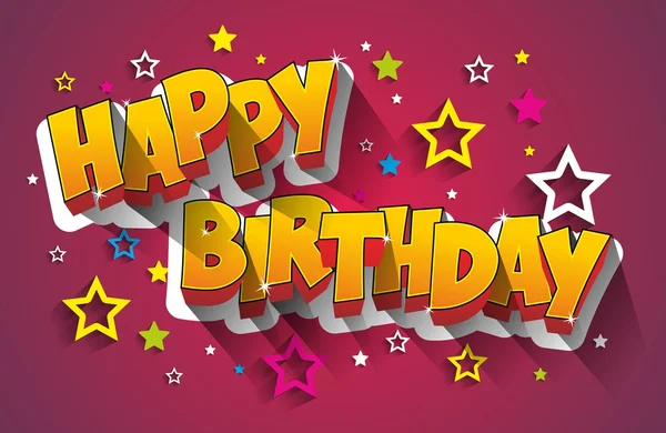 Tarjeta de felicitación feliz cumpleaños — Vector de stock