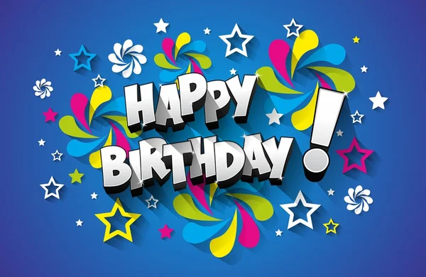 Happy Birthday Greeting Card — Stock Vector