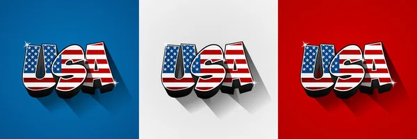 USA vlag tekst — Stockvector