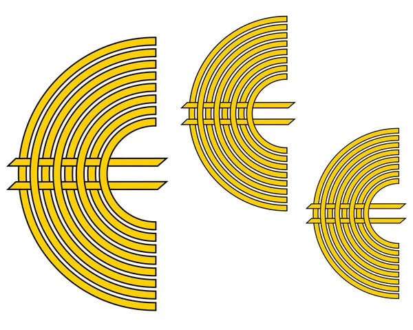 Segno di valuta euro — Vettoriale Stock