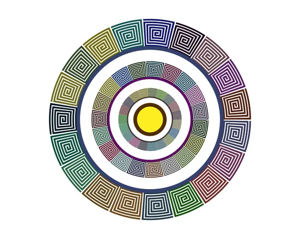 Forma Geométrica Círculo Diferentes Colores — Archivo Imágenes Vectoriales