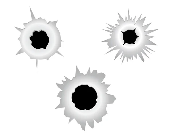 Bullet holes — Stock Vector