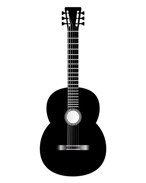 Gitara czarny — Wektor stockowy