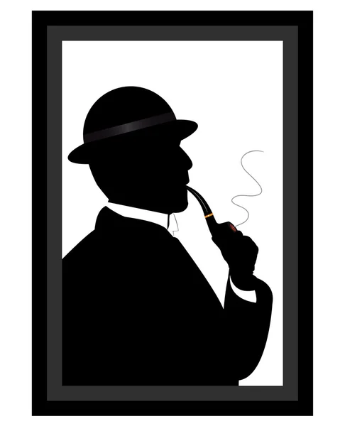Homem fumando um cachimbo —  Vetores de Stock