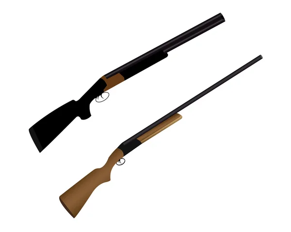 Duas armas para a caça — Vetor de Stock