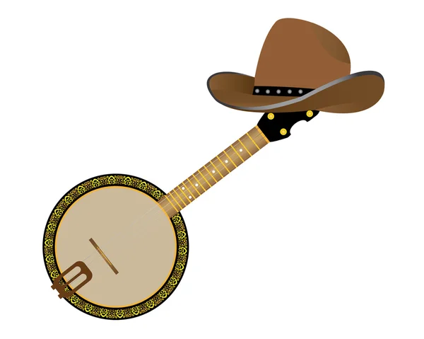 Banjo y sombrero — Archivo Imágenes Vectoriales