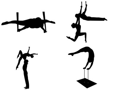 aerialists clipart