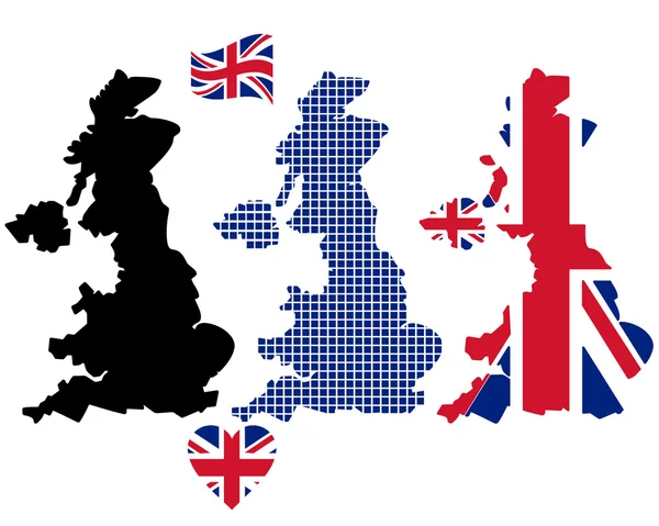 Mapa online de Inglaterra — Vector de stock