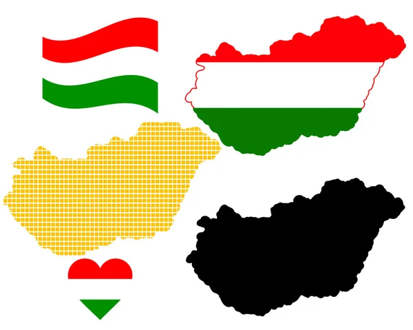 Map of Hungary — Stock Vector