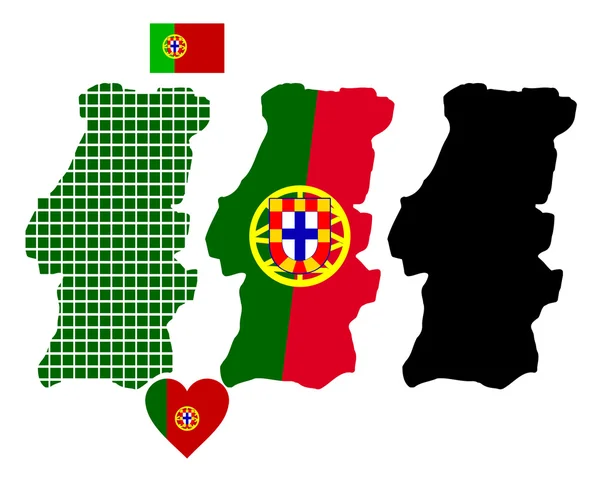 Mapa de Portugal — Vetor de Stock