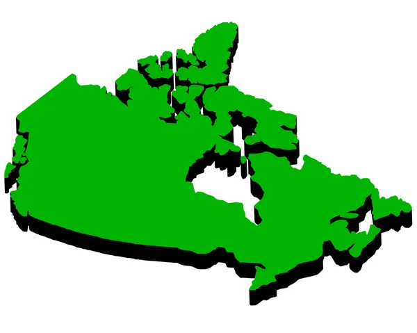 Mapa de Canadá na quantidade de —  Vetores de Stock