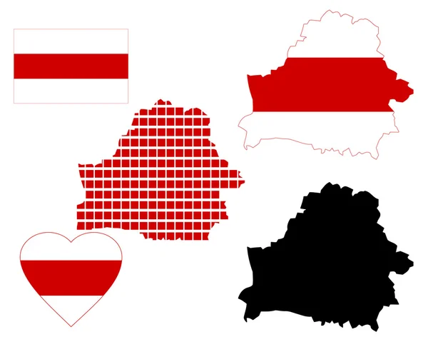 Belarús Mapa — Vector de stock