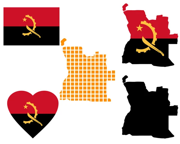 Angola Haritası — Stok Vektör